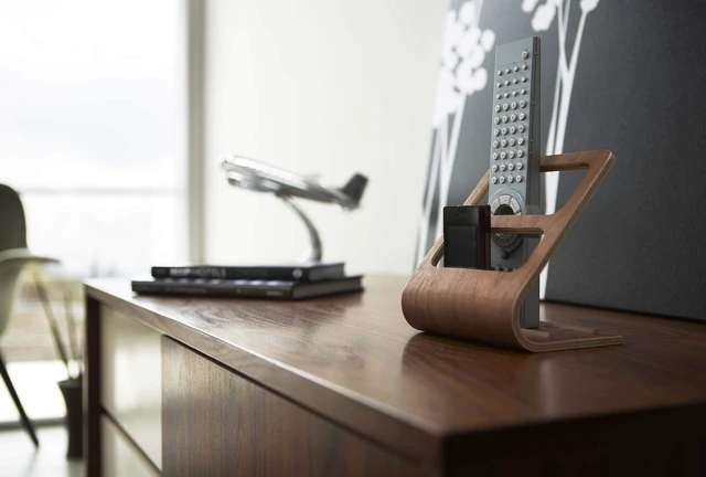 Alt view image 3 of 4 - Home Remote Holder - Wooden Home Storage Caddy, Wood, No Assembly Req