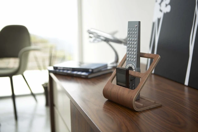 Alt view image 2 of 4 - Home Remote Holder - Wooden Home Storage Caddy, Wood, No Assembly Req