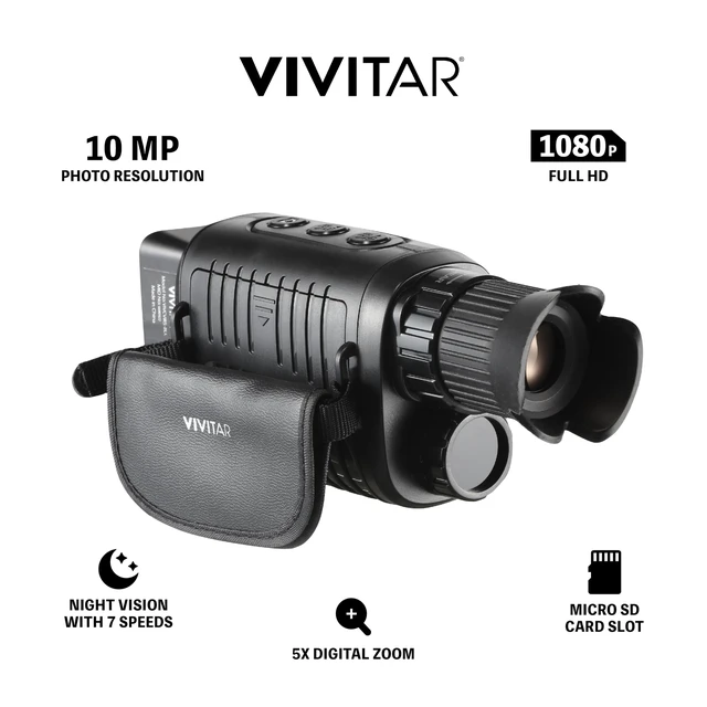 Alt view image 2 of 7 - Night Vision Binocular Camera, 4X Optical Magnification, 2.7" Full High Definition LCD Display, 300M/ 985FT Infrared Distance, 1080P High Definition Video, 16MP Photos