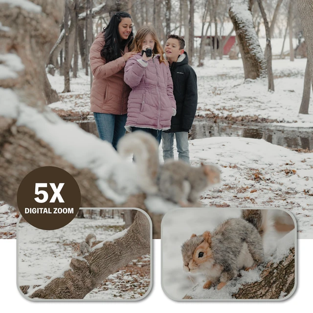 Alt view image 6 of 7 - Night Vision Binocular Camera, 4X Optical Magnification, 2.7" Full High Definition LCD Display, 300M/ 985FT Infrared Distance, 1080P High Definition Video, 16MP Photos