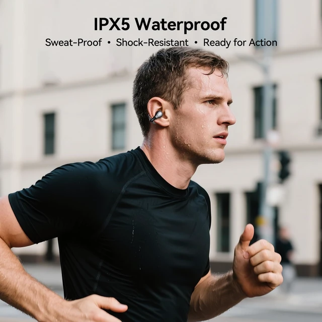 Alt view image 3 of 6 - Clip On Earbuds Open Ear Ultra, Secure Comfortable Fit, 24H Playtime Bluetooth 5.4 Wireless Clip Headphones, Rich Sound, IPX5 Sweatproof Waterproof Earbuds for Running, Workouts & Daily Wear
