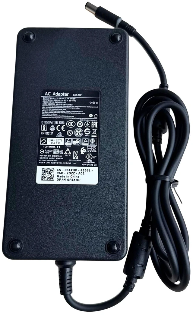 Main image of 240W Laptop Charger Power Replacement for Dell M17 R1 R2 R3 R4 R5 M17X R2 R3 M18X AC Adapter Power