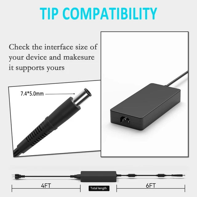 Alt view image 2 of 7 - 330W 280W Slim Gan Laptop Charger Compatible with Dell Alienware Fit for Dell Alienware 18 16 Area-51 R3 18",Alienware 16 16X Aurora AC16250 AA16250 AA18250 RTX5060 5070 5090