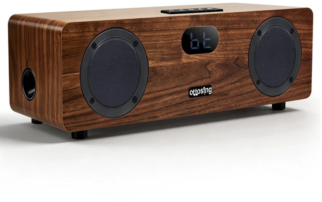 Main image of 60W Wooden Sound Bar for Smart TV, Builtin Subwoofer, HDMI ARC Optical Coaxial Bluetooth TV Speaker, DSP Stereo Home Theater Soundbar Support AUX USB for Home Movie Party Karaoke