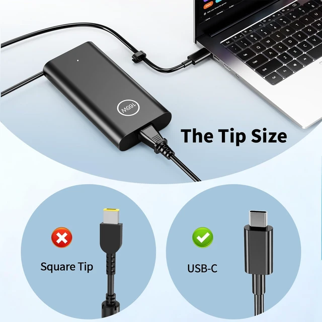 Alt view image 2 of 7 - Slim 165W USB Type C Laptop AC Adapter for Dell Precision 5680 5690 Latitude 7640 7340 5540 5440 DA165PM210 LA165PM210 HA165PM210 GXFW2 N86KM M9TG5 Supply Adapter Cord