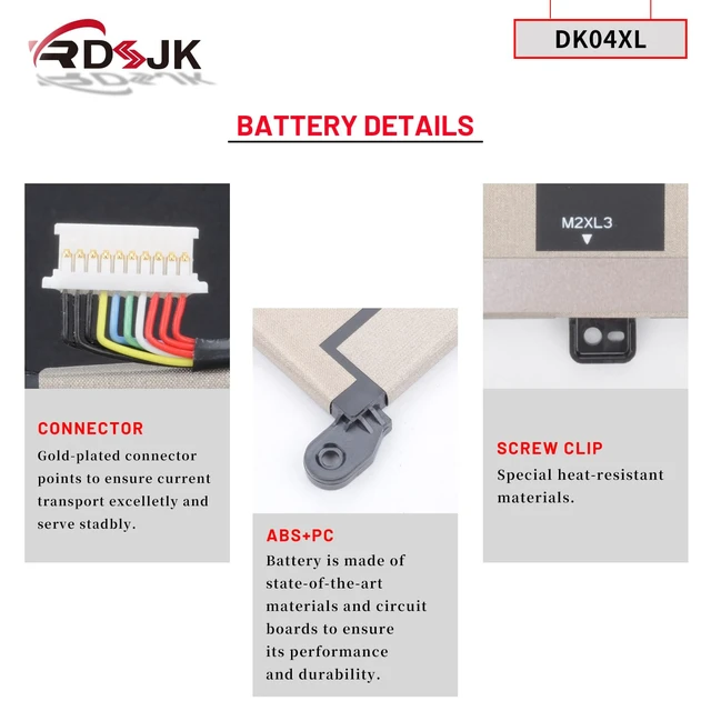 Alt view image 5 of 7 - DK04XL Laptop Battery for HP Chromebook X360 13c 13.5" 13c-ca 13c-ca0013dx 13c-ca0002tu 13c-ca0502tu 13c-ca0501tu Elite C1030 Chromebook Enterprise Series DK04050XL HSTNN-DB9W L93531-2C1 L93559-005