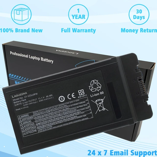 Alt view image 4 of 6 - CF-VZSU0PW CF-VZSU0PR Laptop Battery Compatible with Panasonic TOUGHBOOK Toughbook 54, 54 Gloved Multi Touch, 54 Lite, 54 Performance, 54 Prime 46Wh