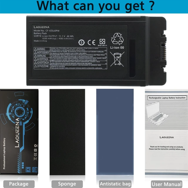Alt view image 6 of 6 - CF-VZSU0PW CF-VZSU0PR Laptop Battery Compatible with Panasonic TOUGHBOOK Toughbook 54, 54 Gloved Multi Touch, 54 Lite, 54 Performance, 54 Prime 46Wh