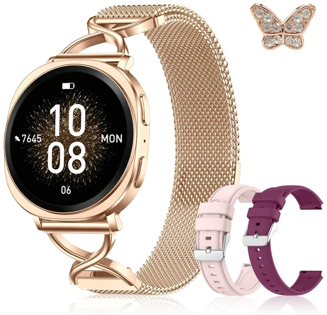 Main image of Smart Watch for Women, 1.65" AMOLED with Bluetooth Calling, Cushion-Shaped Design, Fitness Tracking, 100+ Sports Modes, Sleep Insights, Heart Rate and Blood Oxygen Monitor, Rose Gold (42mm)