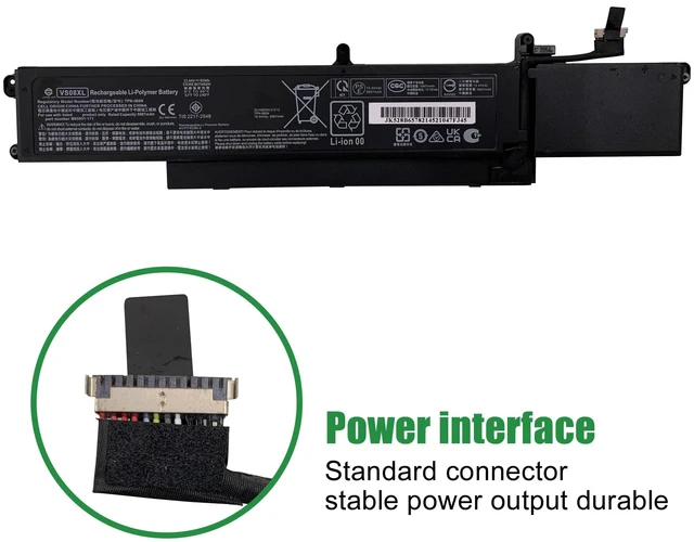 Alt view image 3 of 6 - VS08XL Laptop Battery Replacement for Hp ZBook Fury 16 G9 Series 95Wh