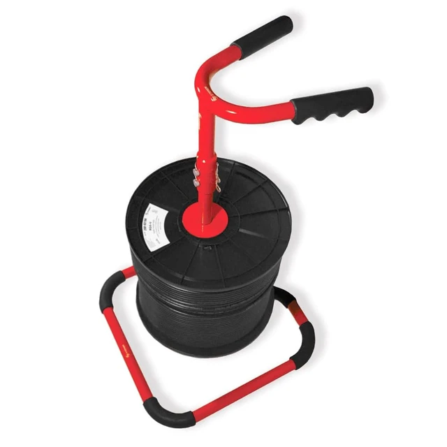 Alt view image 3 of 7 - Vertical Cable Caddy Dish Branded Wire Reel Dispenser, Heavy Duty Steel Spool Holder, Locking System, Supports up to 1000 ft Reels