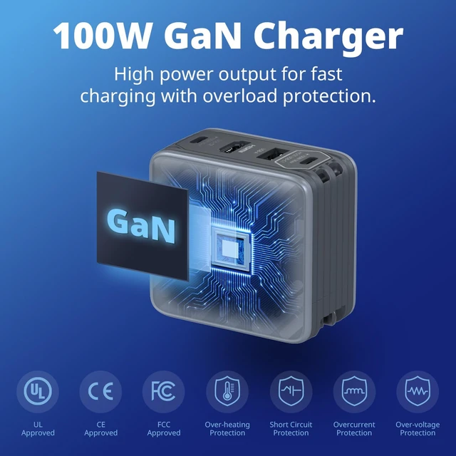 Alt view image 2 of 7 - Portable Charger, Switch 2 Dock, 100W GaN Fast Charging USB C Hub, TV Docking Station with 4K60 HDMI, Compatible with iPhone, iPad, Laptop, PC, Gaming Accessories