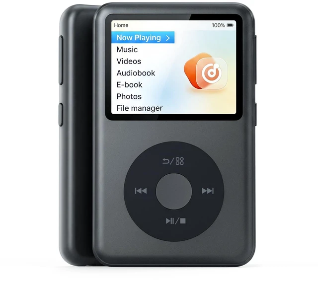 Main image of 64GB Mp3 Player with Bluetooth, Lossless DSD DAC FLAC Support, Y2 Classic Dedicated Music Player with Playlists and FM Radio, Nostalgia Design, Supports up to 2TB Black