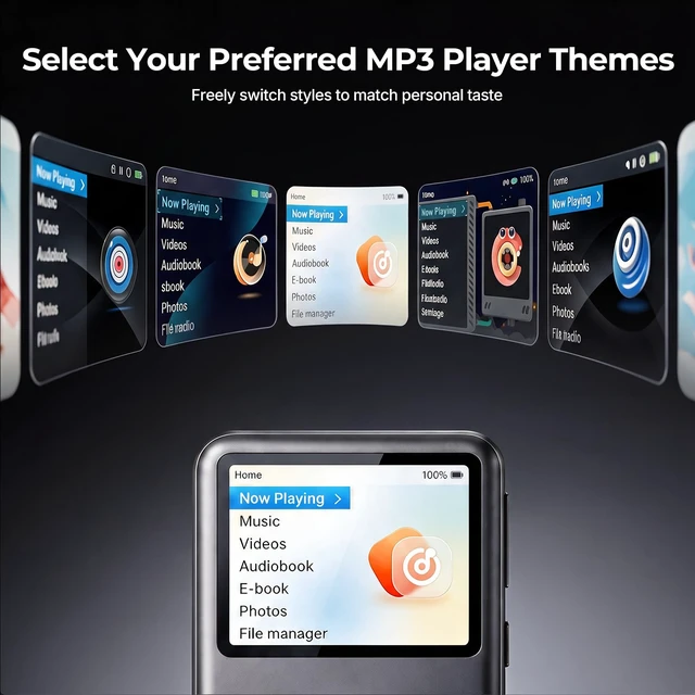 Alt view image 4 of 7 - 64GB Mp3 Player with Bluetooth, Lossless DSD DAC FLAC Support, Y2 Classic Dedicated Music Player with Playlists and FM Radio, Nostalgia Design, Supports up to 2TB Black
