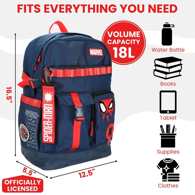 Alt view image 3 of 7 - Spider-Man Classic Chibi Spider-Man 18.5" Adult Navy Backpack