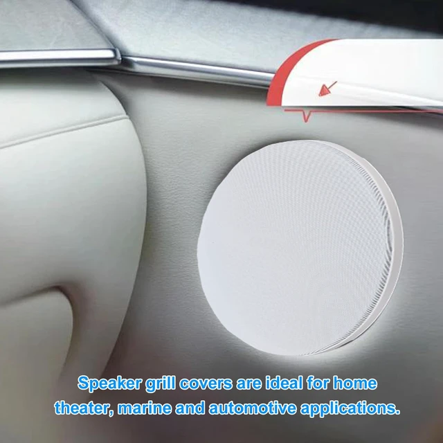 Alt view image 3 of 7 - 2pcs Round Ceiling Speaker Grill Covers, Magnetic Commercial Ceiling Speaker Decorative Ring DIY Accessory OD 280mm White, with Mounting Bases