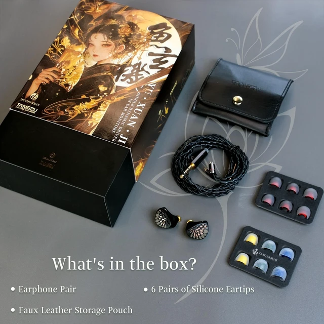 Alt view image 6 of 7 - TANGZU YuXuanJi inEar Monitor IEM, Wired Earphones with 10mm TPLX Topology Dynamic Driver, Zinc Alloy Housing, 0.78mm 2Pin Detachable Cable, Black TypeC Plug with Microphone