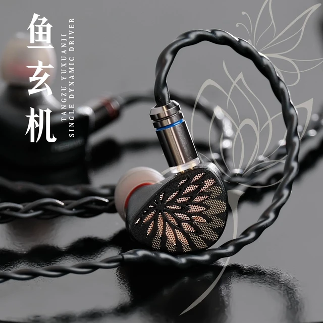 Alt view image 3 of 7 - TANGZU YuXuanJi inEar Monitor IEM, Wired Earphones with 10mm TPLX Topology Dynamic Driver, Zinc Alloy Housing, 0.78mm 2Pin Detachable Cable, Black TypeC Plug with Microphone