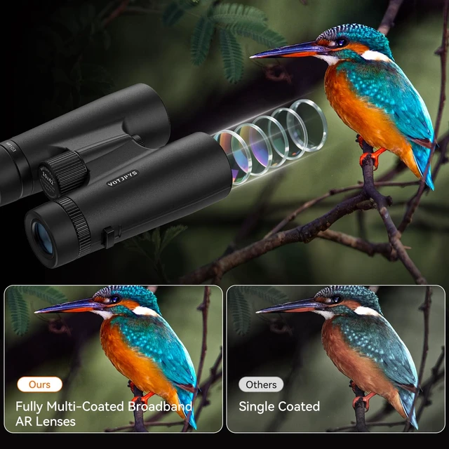 Alt view image 4 of 7 - 10x42 Binoculars, ED Glass Binoculars for Adults High Powered Waterproof, Fogproof Compact Binoculars for Bird Watching, Hiking, Wildlife Viewing, and Outdoor Activities, Glasses-friendly