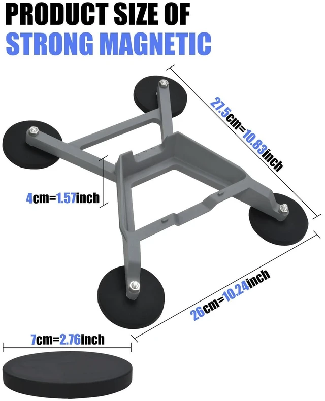 Alt view image 7 of 7 - Starlink Mount, No-Drill Quick Release Magnetic Mini Mount Kit With 280LBS Holding Force for RV Truck Car Boat Yacht, Aluminum Alloy
