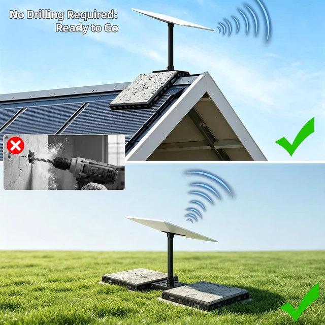 Alt view image 6 of 7 - Starlink Gen3 Roof Ridge Mounting Kit for Starlink Standard 4/4X/Gen3