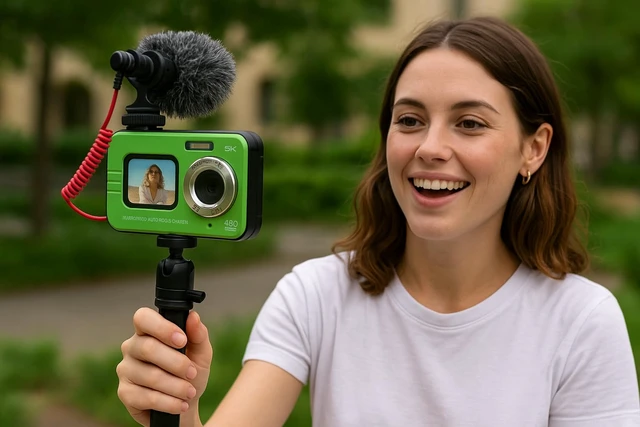 Alt view image 3 of 7 - Mercanova 5K Underwater Camera, Waterproof, 48MP, Dual Screen, Green IP68 11.5FT waterproof rating with 16X digital zoom and autofocus; ideal rugged outdoor and snorkeling camera