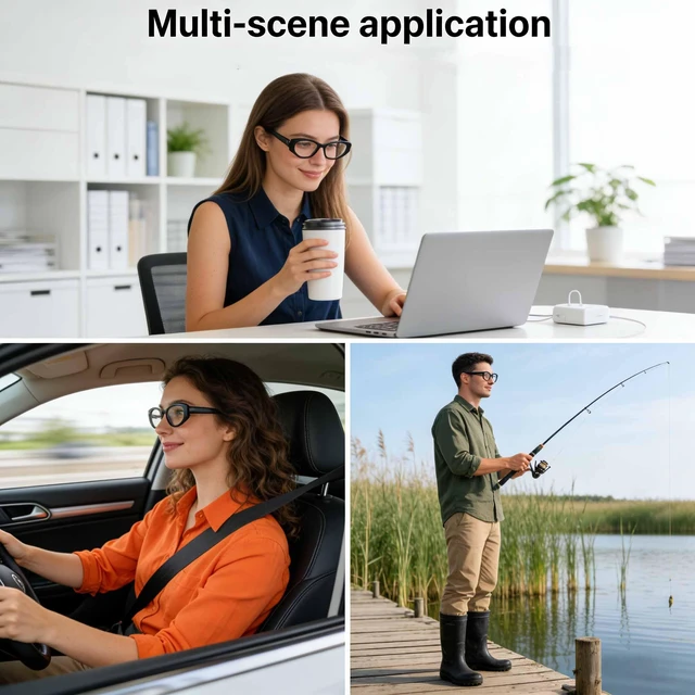 Alt view image 3 of 7 - Smart Bluetooth Glasses Tortoiseshell Smart Glasses with Bluetooth Audio Built in Speaker Mic, Blue Light Clear Lens