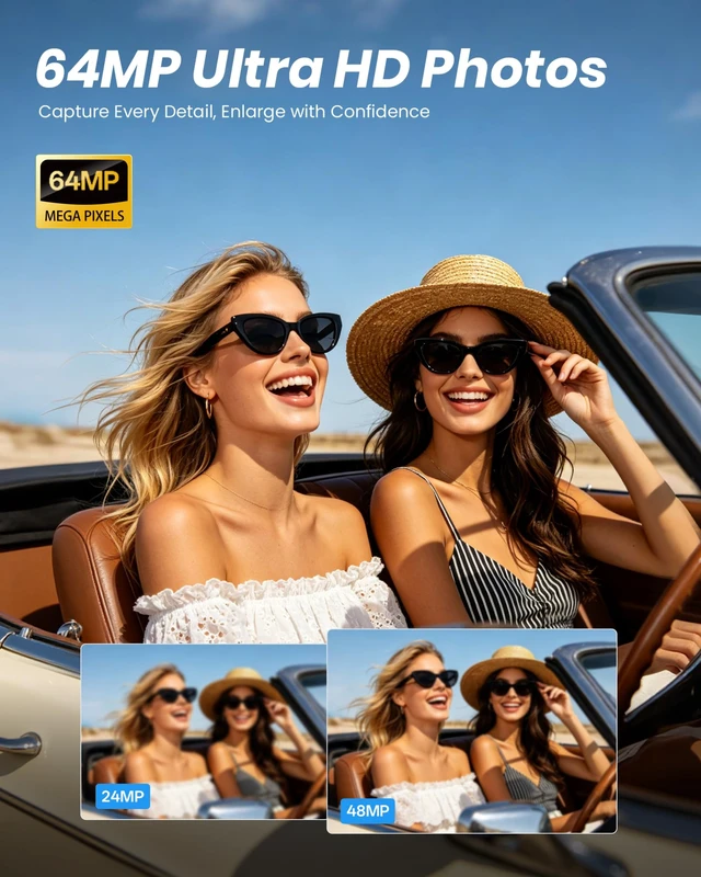 Alt view image 2 of 7 - 4K Digital Camera for Photography 64MP with Autofocus & 16X Zoom, 3" 180° Flip Screen, 1500mAh High-Capacity Battery & 32GB Card- Compact WiFi Vlogging Camera for Beginners, Teens & Travel