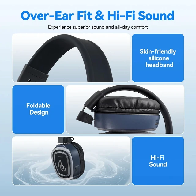 Alt view image 2 of 7 - TA004S Wireless Silent Disco Headphones, Silent Party Headsets for PC, Cell Phones, iPad, Mixer, HIFI Stereo,6 LED Channels, Support Wireless Connect, Comfort Fit