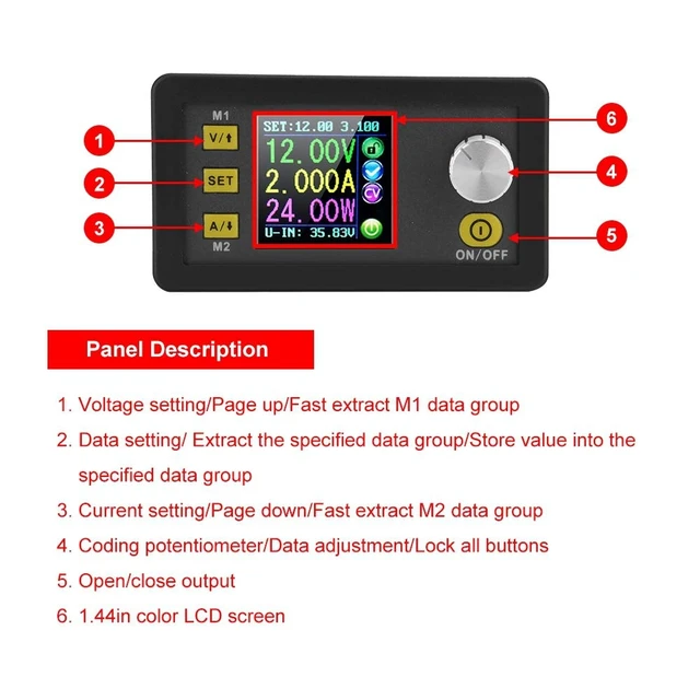 Alt view image 4 of 7 - Digital Power Module Control DPS3005,DPS3005 DPS5005 Communication Version Power Step-Down Voltage Converter + Board (DPS3005-USB-BT)