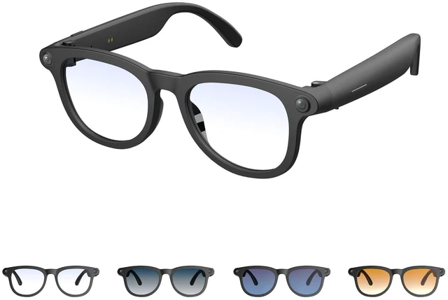 Main image of AI Smart Glasses for Men & Women, HD Camera Glasses, Video Recorder, AI Real time Translation, Music Playback, Hands-Free Calls, 4 Color Lenses for Daily Use,Travel