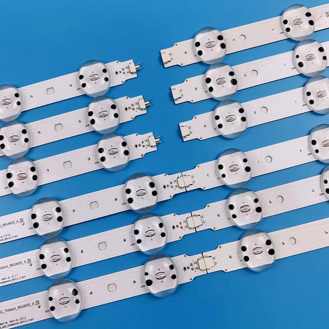Alt view image 4 of 6 - 12 Pieces LED Backlight Strips for LG 86'' TV 86UK6570PUB 86UN8570PUC 86UN8570AUD 86UM8070PUA 86UM8070AUB SVL860A03A SVL860A03B SSC_Trident_86UK65_A_S