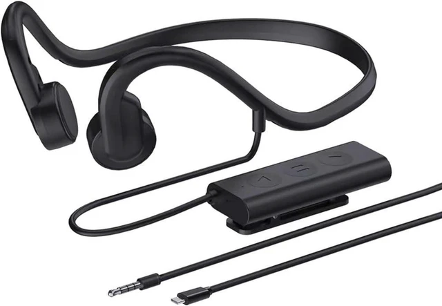 Main image of Wired Bone Conduction Bluetooth Headphones, 3.5Mm Or Type C Wired Open-Ear Headphones with Microphone, Sports Earphones for Running Cycling Working