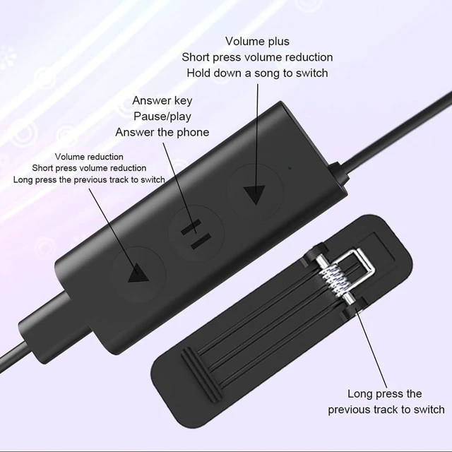 Alt view image 7 of 7 - Wired Bone Conduction Bluetooth Headphones, 3.5Mm Or Type C Wired Open-Ear Headphones with Microphone, Sports Earphones for Running Cycling Working