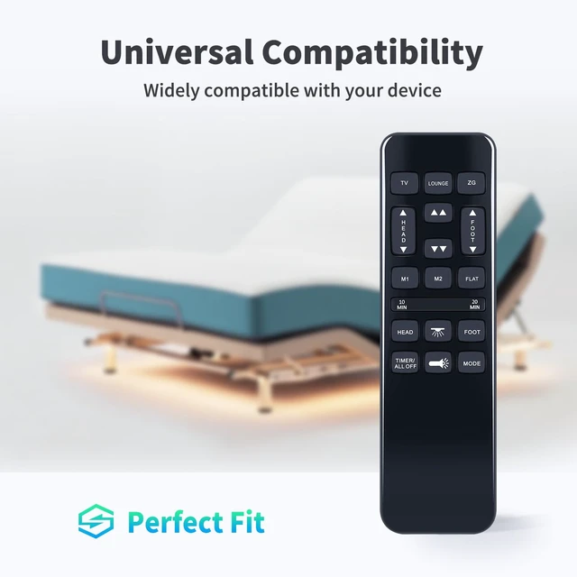 Alt view image 4 of 7 - HJH92S/HJH55 Remote for Richmat/GhostBed/BCP/Mattress Firm Bed Easy pairing,Responsive control, Head/Foot lift, Zero Gravity