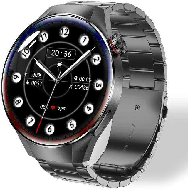 Main image of Smart Watches for Men, 1.73" AMOLED Smartwatch with 100 Sports Modes, Heart Rate/Sleep Monitor, Bluetooth Phone Calls, IP67 Waterproof,Fitness Tracker for iPhone/Android (RB Black)