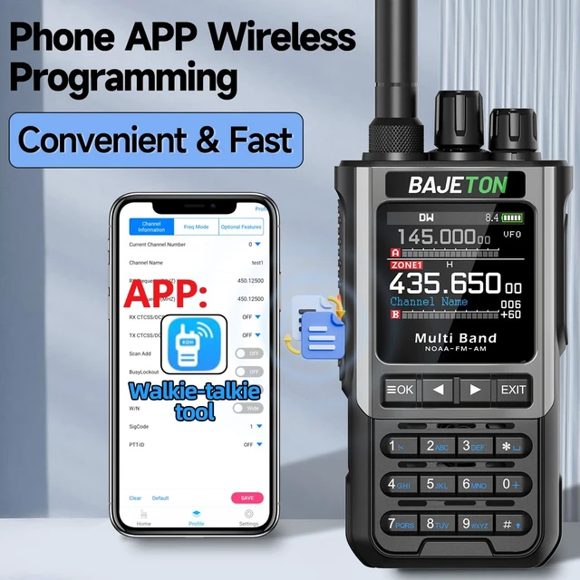Alt view image 3 of 7 - Ham Radio Handheld AM/FM/SW/MW/LW Shortwave Walkie Talkies Long Range AM/FM,Dual PTT,APP Programming,NOAA Radio for Camping Emergency Survival