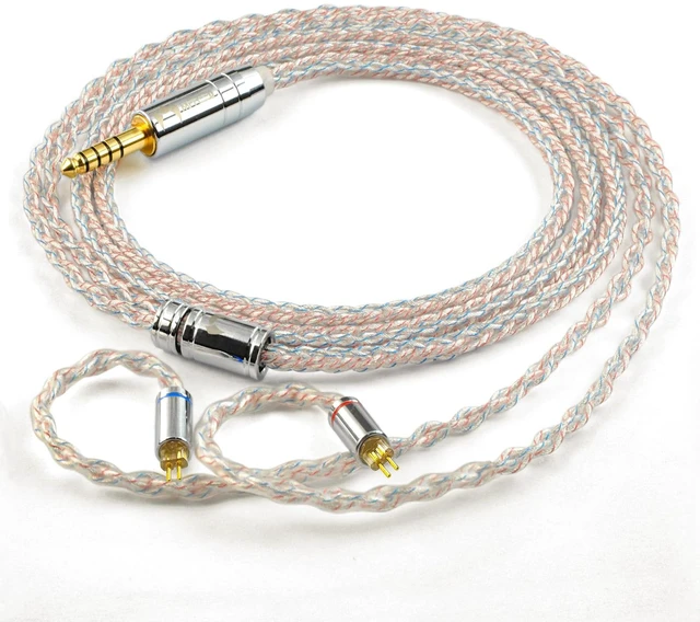 Main image of Premium IEM Upgrade Cable, MMCX/2-Pin 0.78mm Earphone Cord, 8-Core Braided Hi-Fi Replacement Extension, Balanced Audiophile Audio Cable (1.2M, 4.4mm to 2-Pin 0.78)