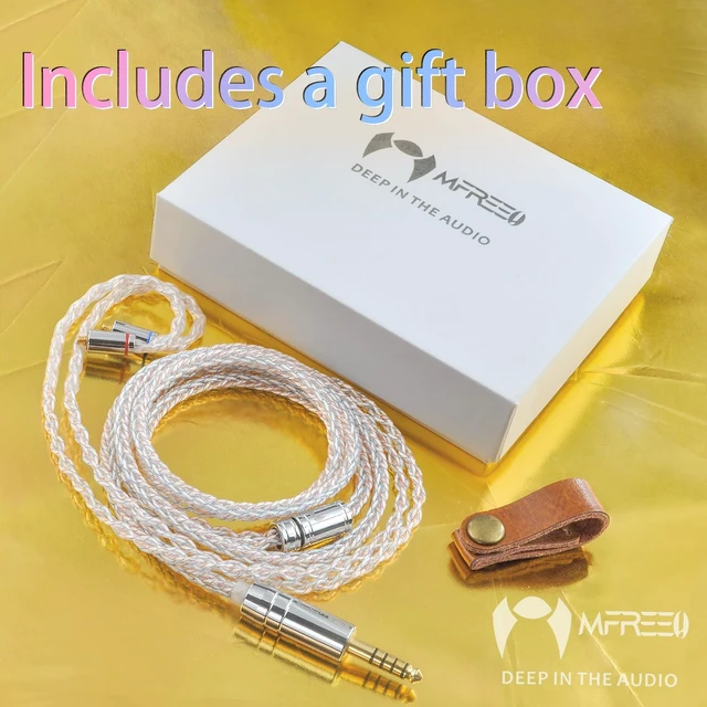 Alt view image 6 of 7 - Premium IEM Upgrade Cable, MMCX/2-Pin 0.78mm Earphone Cord, 8-Core Braided Hi-Fi Replacement Extension, Balanced Audiophile Audio Cable (1.2M, 4.4mm to 2-Pin 0.78)