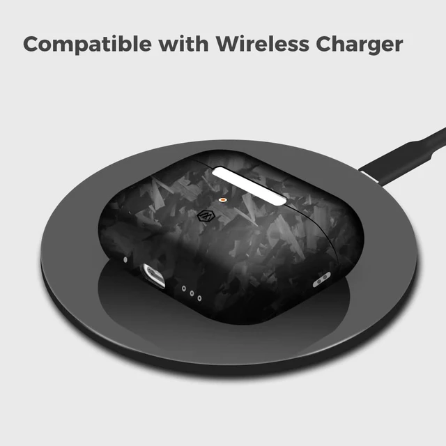 Alt view image 6 of 7 - Real Carbon Fiber Case for Airpods Pro 2nd Generation with Lanyard,AntiScratch Slim Protective Hard Cover for Airpods Pro 2 Compatible with Magsafe Wireless Charging-Forged Matte Black