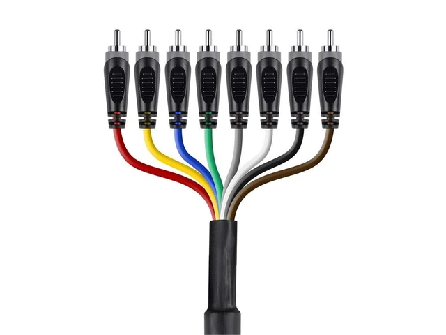 Alt view image 3 of 4 - 8-Channel 1/4-Inch TS Male to RCA Male Snake Cable - 20 Feet, 26AWG, 8 Balanced Mono and Unbalanced Stereo Lines