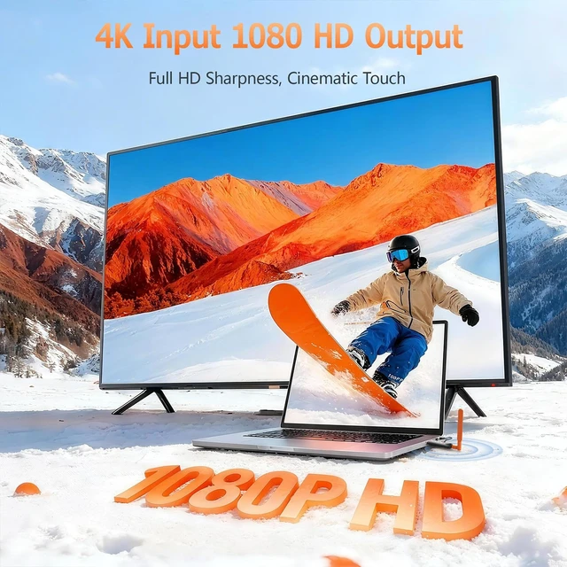 Alt view image 3 of 6 - Wireless HDMI Receiver, 656FT/200M Long Range, 5.8G, 4K Decode 1080P HD Output