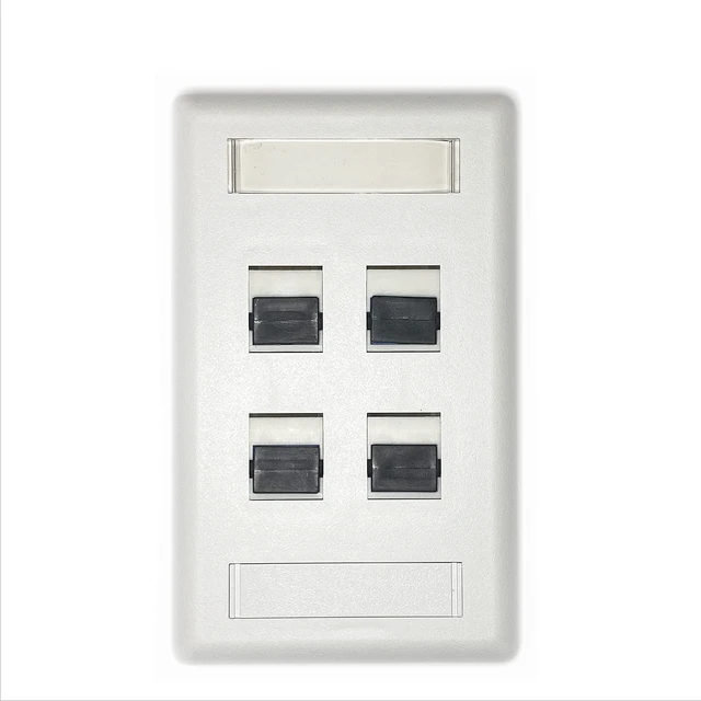 Alt view image 6 of 6 - SC to SC Simplex Keystone Fiber Optic Coupler Insert for Wall Plates, Patch Panels, Surface Mount Boxes. (White SC APC) (Pack of 24)