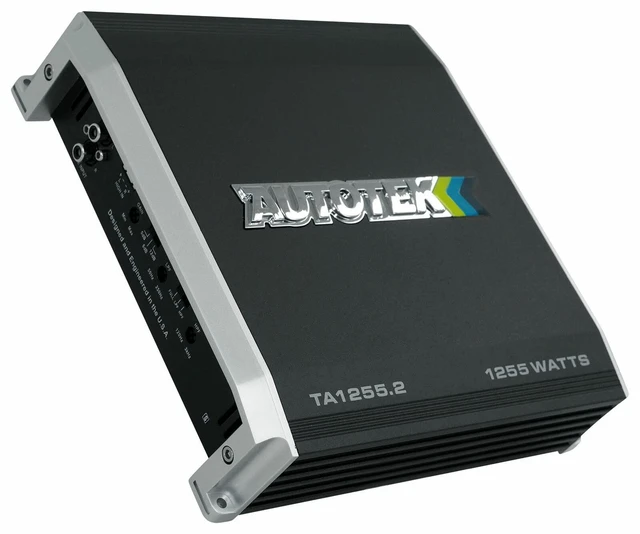 Main image of TA-1255.2 1200 Watts TA Two Channel Car Audio Amplifier, Black