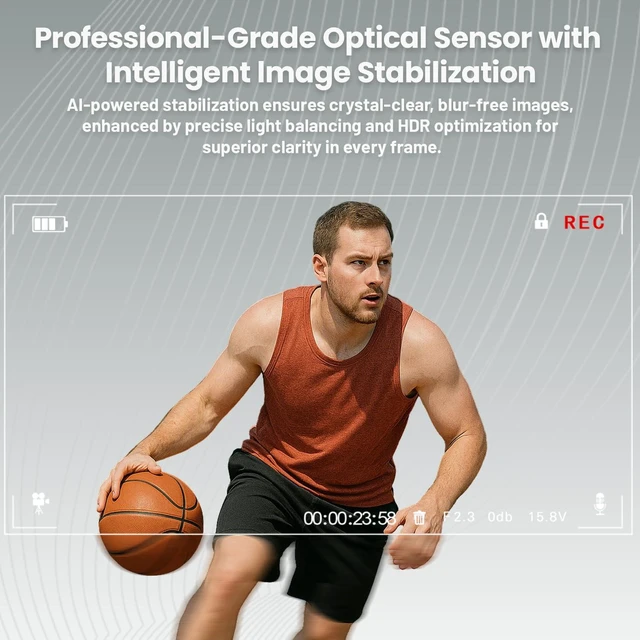 Alt view image 5 of 6 - AI Smart Glasses with 8MP Camera & Voice Translator 1080P Recording 1080P Video Recording, Open-Ear Audio, Bluetooth, Voice Assistant, Wearable Camera for Travel, Sports & Meetings