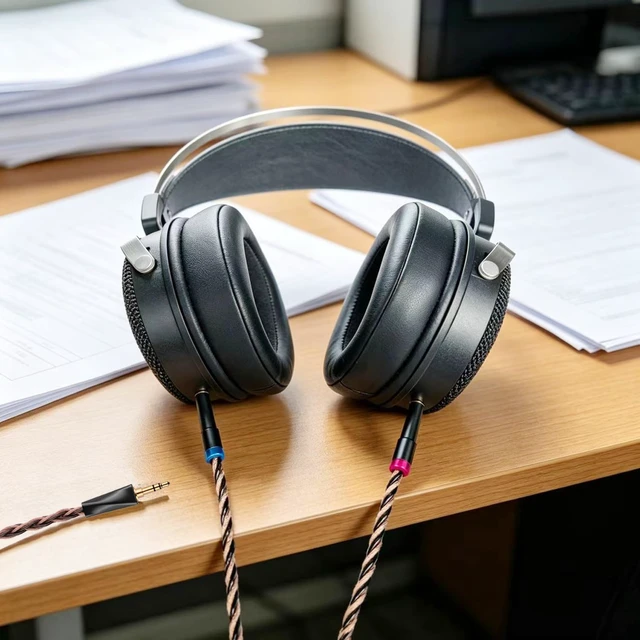 Alt view image 5 of 7 - Monitor Headphone Cable,8N OFC German Copper AUX Cord Compatible with Hifiman HE400SE HE-350 MEZE 105 AER 109 Pro Sony MDR Z1R Headset for Musicians Audiophiles 3.5mm