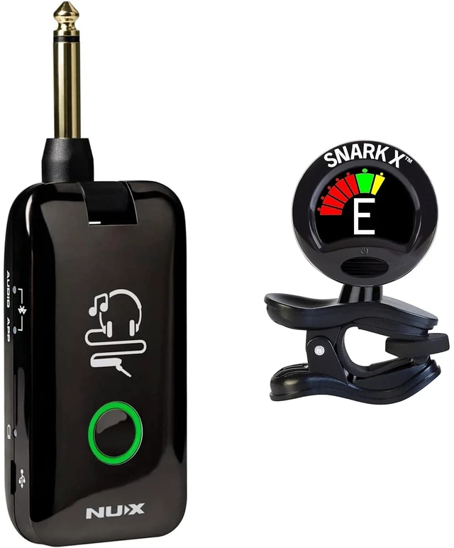 Main image of NUX MP-2 Mighty Plug Guitar & Bass Modeling Headphone Amp for Guitar/Bass - Bundle with Snark-X Tuner