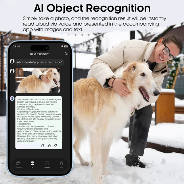 Alt view image 5 of 6 - AI Smart 4K Camera Glasses,HD 1080P Videos,Ultra-Wide Anti-Shake, Vlog Recording, AI Translation, AI Voice Assistant, Open Ears, Wi-Fi Transmission, Music Control (Sunglasses)