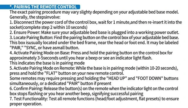 Alt view image 6 of 7 - Remote Control for Richmat HJH55 HJC18, Mattress Firm Adjustable Bed Base For 600/3000, iDealBed Custom Comfort