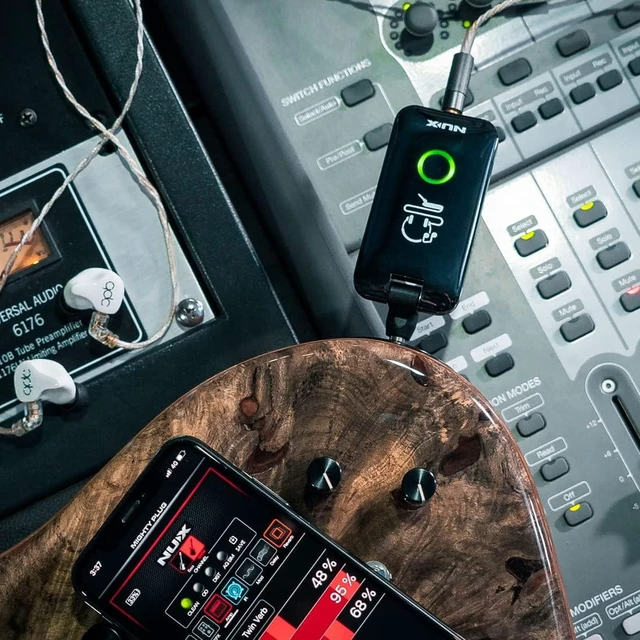 Alt view image 7 of 7 - NUX MP-2 Mighty Plug Guitar & Bass Modeling Headphone Amp for Guitar/Bass - Bundle with Snark-X Tuner